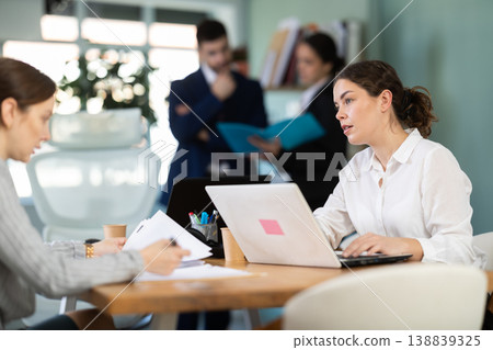 Young woman is a qualified specialist, works in a modern office 138839325