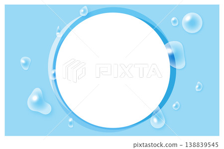 Moisture Sphere Illustration Frame: A water sphere representing moisturizing 138839545