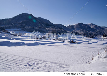 Connecting the Heritage of Terraced Rice Fields: Snowscape of the Terraced Rice Fields in Mikawachi, Hiwa Town, Hiroshima Prefecture Connecting the Heritage of Terraced Rice Fields: Snowscape of the Terraced Rice Fields in Mikawachi, Hiwa Town, Hiroshima Prefecture 138839622