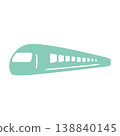 新幹線子彈列車的簡潔圖示素材。 138840145