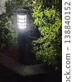 夜晚路燈照亮的植物 138840152