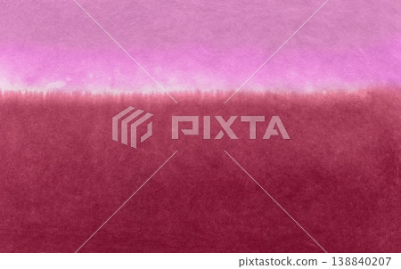 Handmade Japanese paper with a gradient of red bean and cherry blossom colors, where two shades of color blend together. Handmade Japanese paper with a gradient of red bean and cherry blossom colors, where two shades of color blend together. 138840207