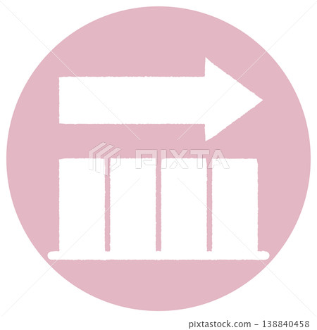 Simple line and bar graph icons, parallel, pink background. Simple line and bar graph icons, parallel, pink background. 138840458