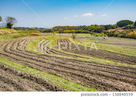 Terraced rice fields in Ogi, Otsu City, Shiga Prefecture Terraced rice fields in Ogi, Otsu City, Shiga Prefecture 138840559