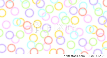 An abstract pattern scattered with colorful, glowing circles. 138841235