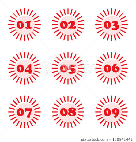 Illustration materials: various frames, headings, speech bubbles, numbers, important, key points. 138841441