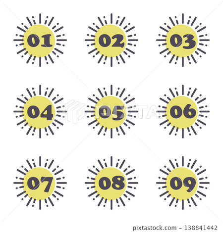 插圖素材：各種邊框、標題、對話框、數字、重要資訊、關鍵點。 138841442
