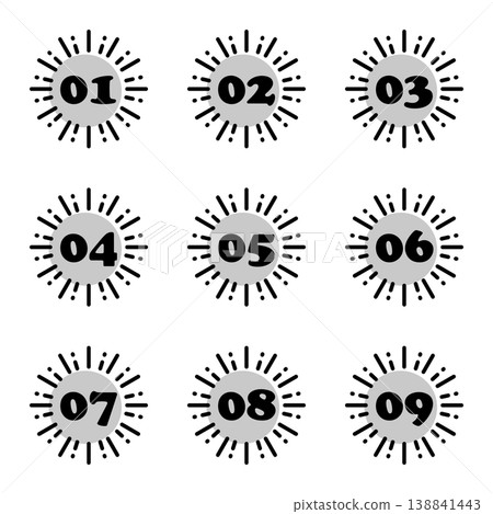 插圖素材：各種邊框、標題、對話框、數字、重要資訊、關鍵點。 138841443