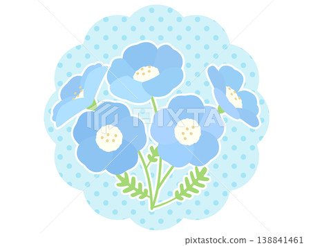 插圖與 Nemophila 的圖像 138841461