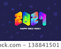 Retro-pop New Year's card design, postcard template, New Year's card material 2027 Retro-pop New Year's card design, postcard template, New Year's card material 2027 138841501
