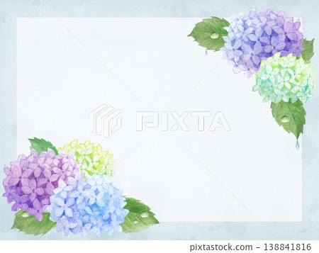 Watercolor hydrangea frame Watercolor hydrangea frame 138841816