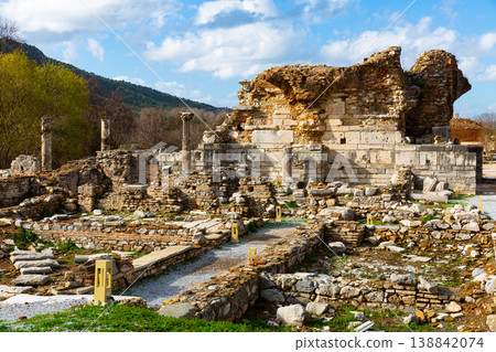 Remains of antique Church of Virgin in Ephesus, Izmir province, Turkey Remains of antique Church of Virgin in Ephesus, Izmir province, Turkey 138842074
