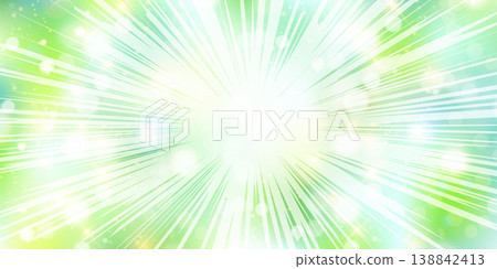 A glowing green radial energy background 138842413