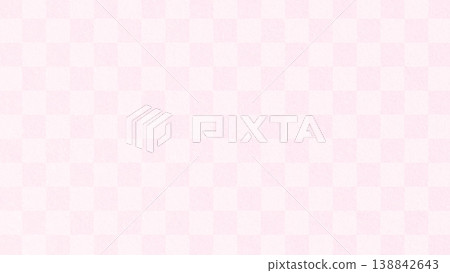 粉紅色日式圖案紙，附棋盤格背景。 138842643