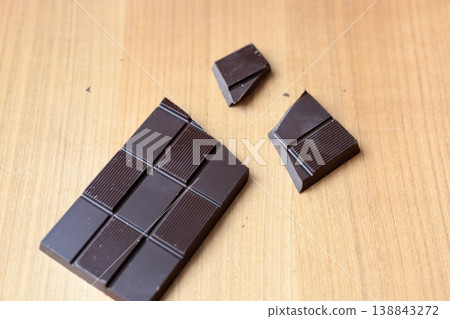 70% cocoa chocolate bar, high-cocoa chocolate 138843272