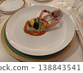 Shrimp dishes from a high-end French restaurant | A beautiful appetizer in a luxurious course meal. 138843541