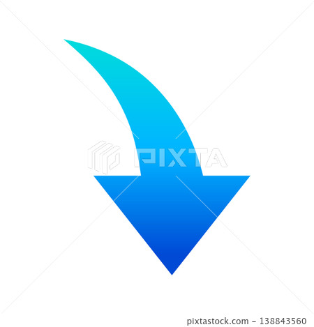 Downward arrow gradient icon Downward arrow gradient icon 138843560