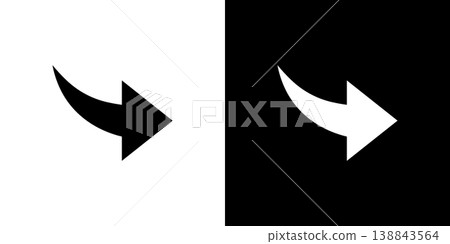 右下角的向下單色箭頭圖標 右下角的向下單色箭頭圖標 138843564
