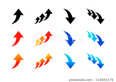 Set of 12 Up/Down Arrows Set of 12 Up/Down Arrows 138843579