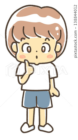 A child who is wondering about something A child who is wondering about something 138844012