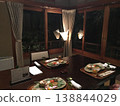 A luxurious dinner scene at a traditional Japanese inn | A Japanese-style room with a sense of history and appetizer dishes 138844029
