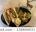 A sandwich and salad lunch plate | A convenient and healthy meal idea 138844031
