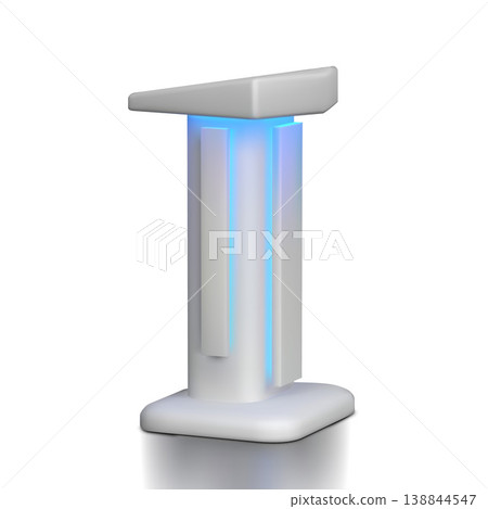 Service desk vector 3D mockup, promotional and advertising booth stand with led illumination information table furniture Service desk vector 3D mockup, promotional and advertising booth stand with led illumination information table furniture 138844547