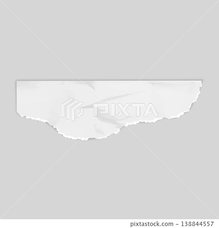 The torn corner of crumpled paper piece, vector realistic white torn sheet of wrinkled cardboard, notebook fragment The torn corner of crumpled paper piece, vector realistic white torn sheet of wrinkled cardboard, notebook fragment 138844557