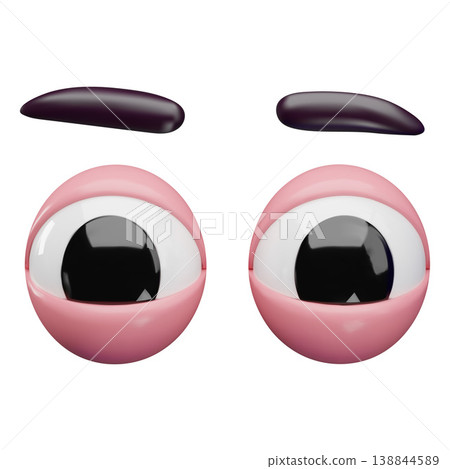 Eyes open realistic vector 3D design, emoji emoticon volume scared face element looking facial expression, eyesight pair Eyes open realistic vector 3D design, emoji emoticon volume scared face element looking facial expression, eyesight pair 138844589