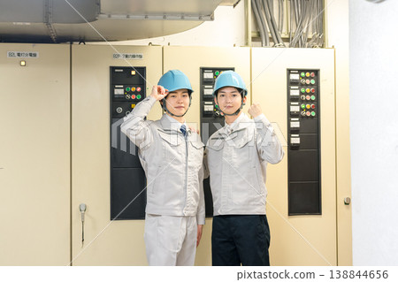 A businessman working as an equipment inspector A businessman working as an equipment inspector 138844656
