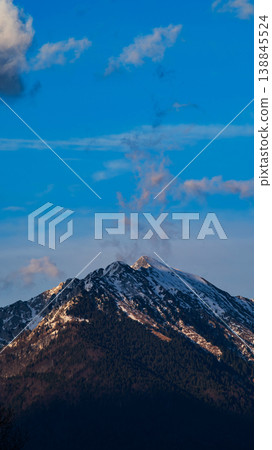 Vertical shots of Julian Alps peak, Slovenia Vertical shots of Julian Alps peak, Slovenia 138845524