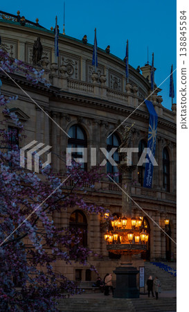 Vertical Night view of The building of Rudolfiunum concert hall in Prague, Czech Republic Vertical Night view of The building of Rudolfiunum concert hall in Prague, Czech Republic 138845584