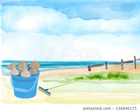 A bucket full of harvest! My first time clam digging. 138846175