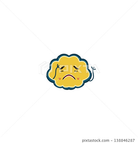 icon sticker realistic design on paper ghost 138846287