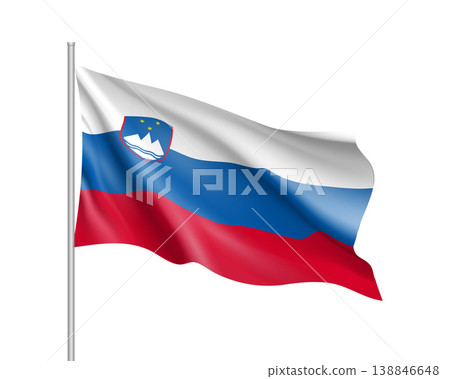 Vector national flag of Slovenia Vector national flag of Slovenia 138846648