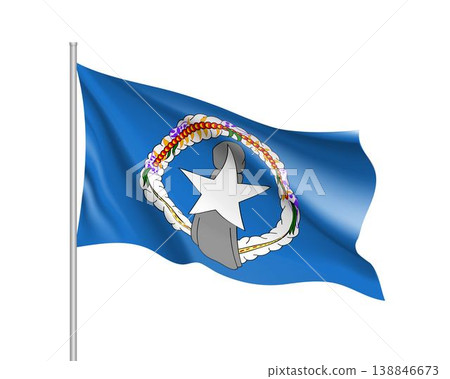 Waving flag of Northern Mariana Waving flag of Northern Mariana 138846673