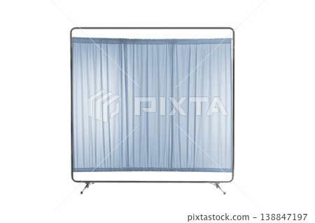 Simple light blue fabric partition 138847197
