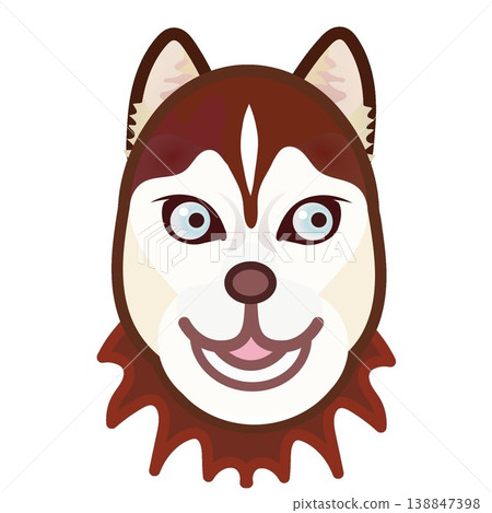 Siberian Husky face illustration Siberian Husky face illustration 138847398