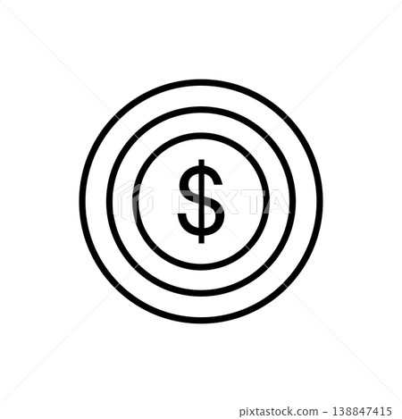 Dollar Currency Coin Icon Dollar Currency Coin Icon 138847415