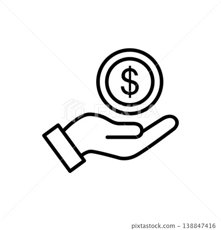 Financial Investment Hand Icon Financial Investment Hand Icon 138847416