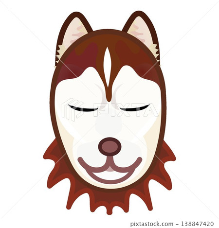 Siberian Husky face illustration Siberian Husky face illustration 138847420