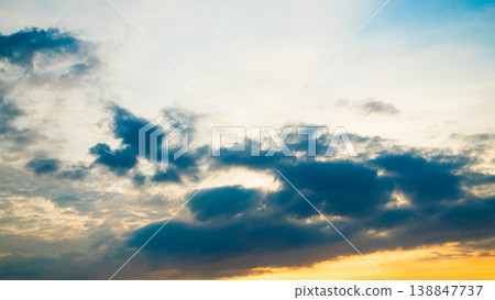 Gradient Overlay Orange Sky Evening Sunset Sunrise Pastel Soft Effect Background Pattern Abstract Texture Design Summer Nature Spring Light Beauty Template Yellow Pink Orange Wallpaper Tropical. 138847737