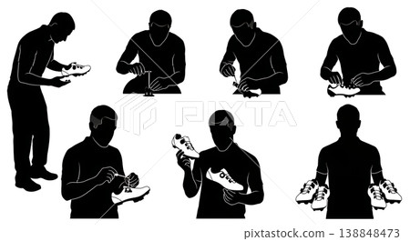 Black Solid Classic Wire Wheel Polishing Silhouettes 138848473
