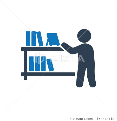 Book Collection Management Icon Book Collection Management Icon 138848518