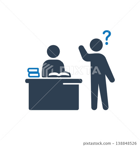 Librarian Reference Help Desk Icon 138848526