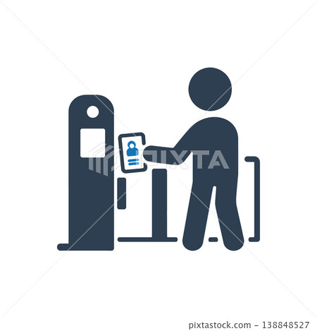 Library Member Entrance Gate Icon 138848527