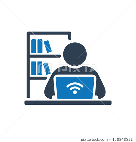 Digital Library Research Icon Digital Library Research Icon 138848551