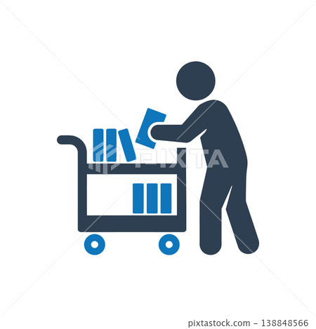 Book Collection and Transport Icon 138848566