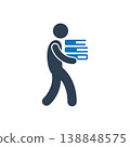 Heavy Book Stacking Icon 138848575