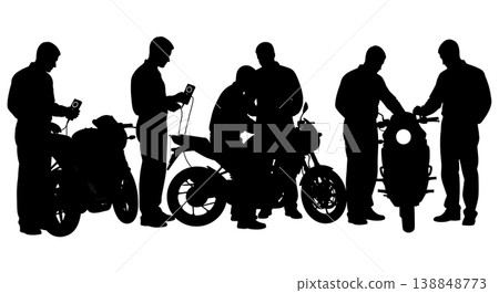 Black Solid Charging System Testing Silhouettes 138848773